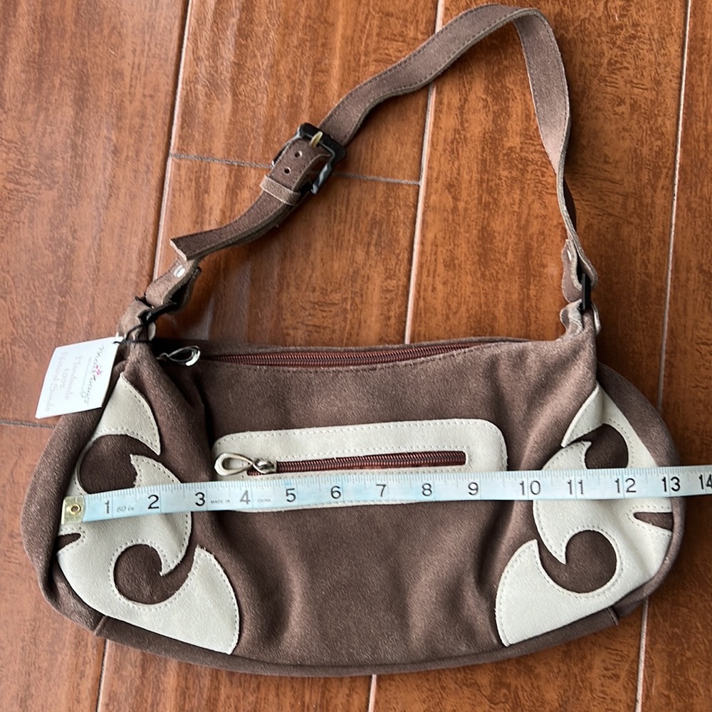 Brown and Cream Shoulder Bag - Picture 4 of 12